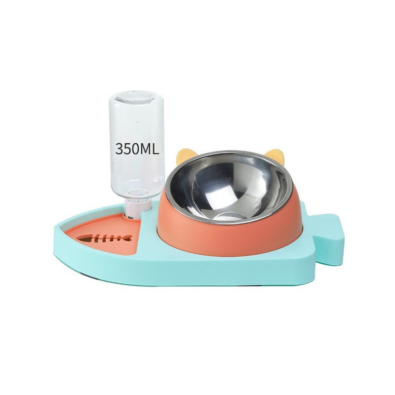 3-in-1 Fish Design Feeder | Pet Food & Water Dispenser.