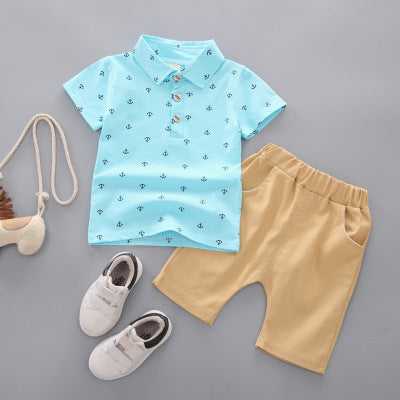Anchor Print Kids Outfit | Nautical Children’s Clothing Set.