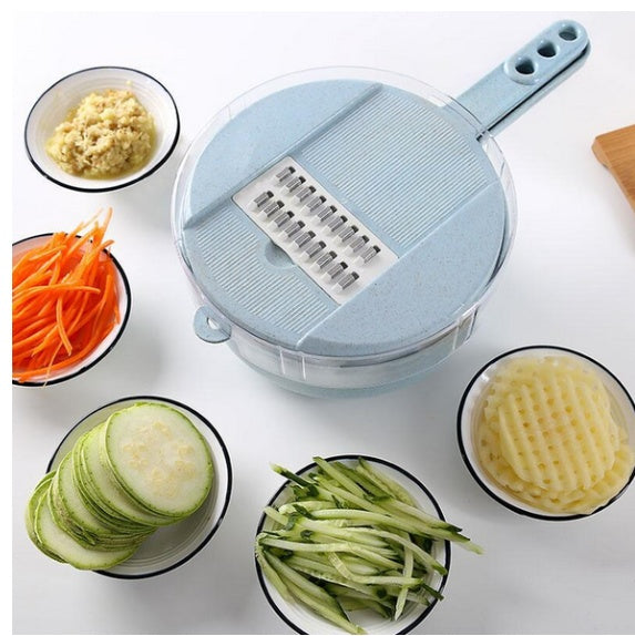 8-in-1 Vegetable Cutter | Mandoline with Peeler & Grater.