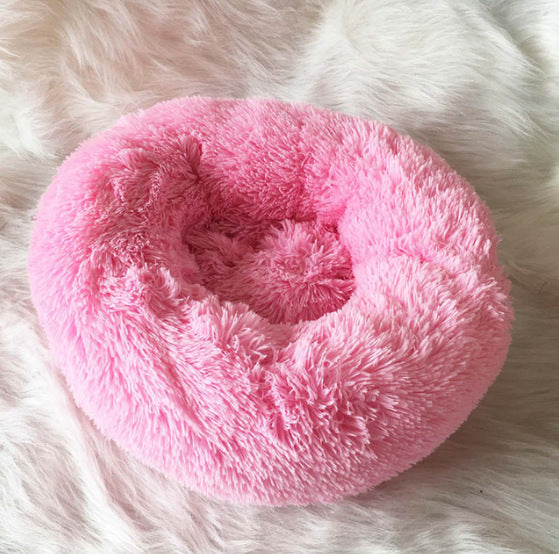 Plush Round Dog Bed | Small Pet Nest for Dogs & Cats.