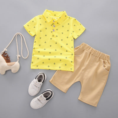Anchor Print Kids Outfit | Nautical Children’s Clothing Set.