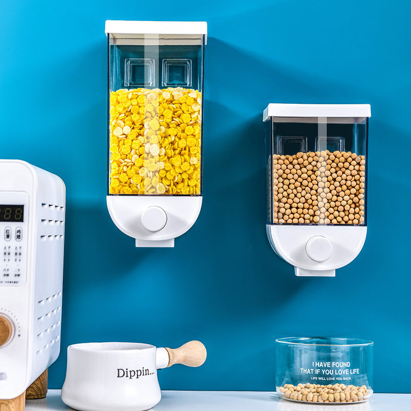 Kitchen Food Storage Box | Wall Cereal Dispenser.