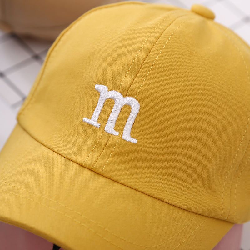 Boys’ Baseball Cap | Cotton Letter M Hat for Kids (Spring & Autumn).
