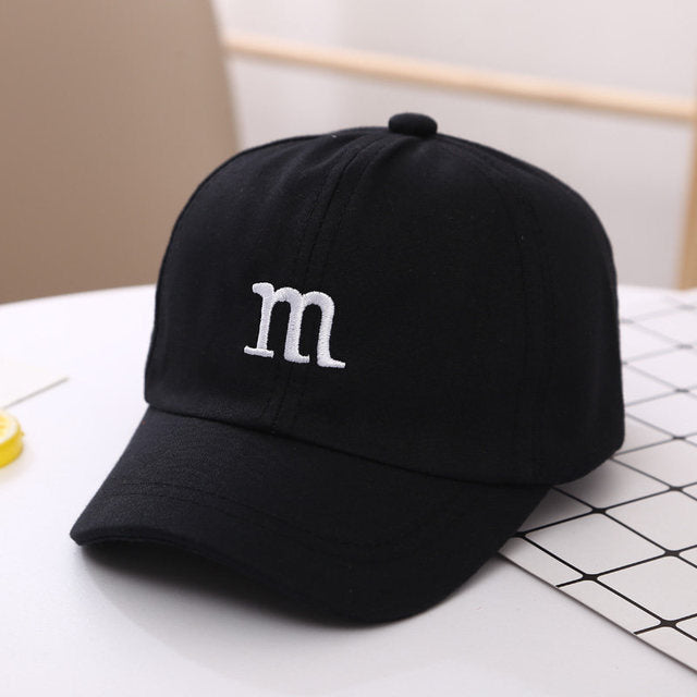 Boys’ Baseball Cap | Cotton Letter M Hat for Kids (Spring & Autumn).