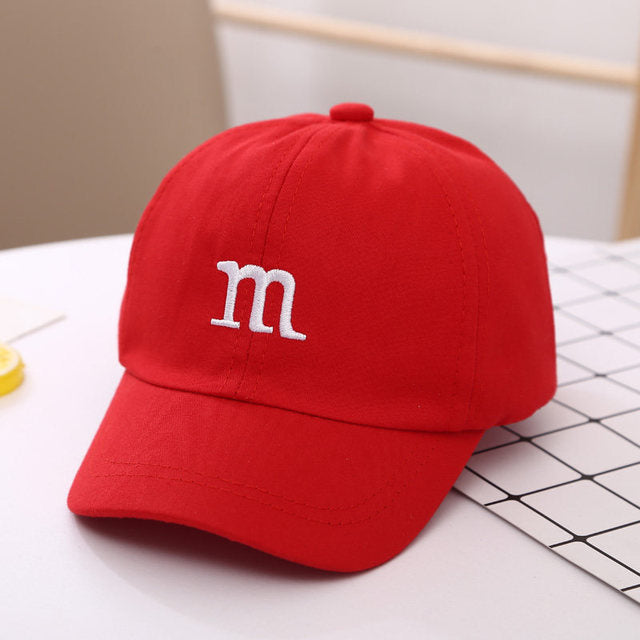 Boys’ Baseball Cap | Cotton Letter M Hat for Kids (Spring & Autumn).
