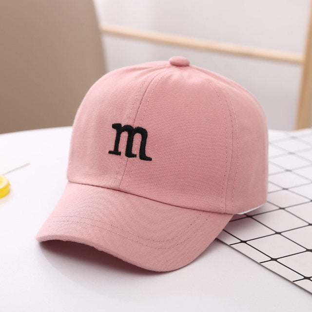 Boys’ Baseball Cap | Cotton Letter M Hat for Kids (Spring & Autumn).
