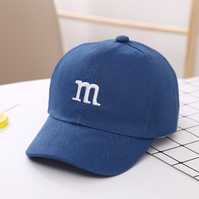 Boys’ Baseball Cap | Cotton Letter M Hat for Kids (Spring & Autumn).