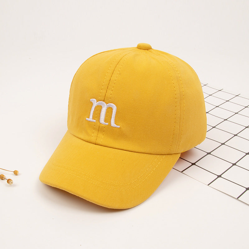 Boys’ Baseball Cap | Cotton Letter M Hat for Kids (Spring & Autumn).