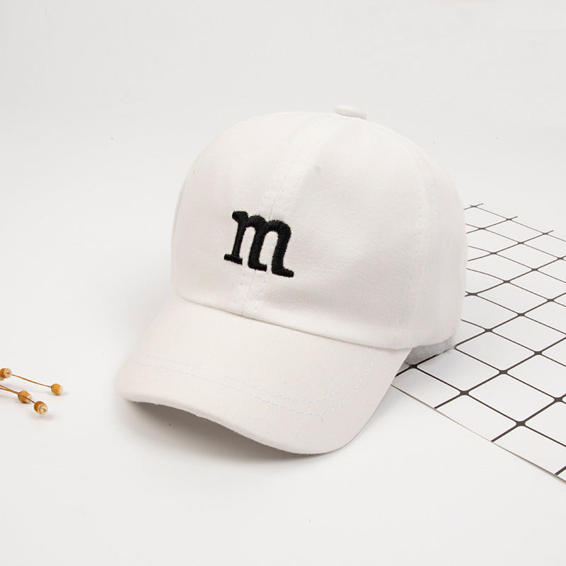 Boys’ Baseball Cap | Cotton Letter M Hat for Kids (Spring & Autumn).