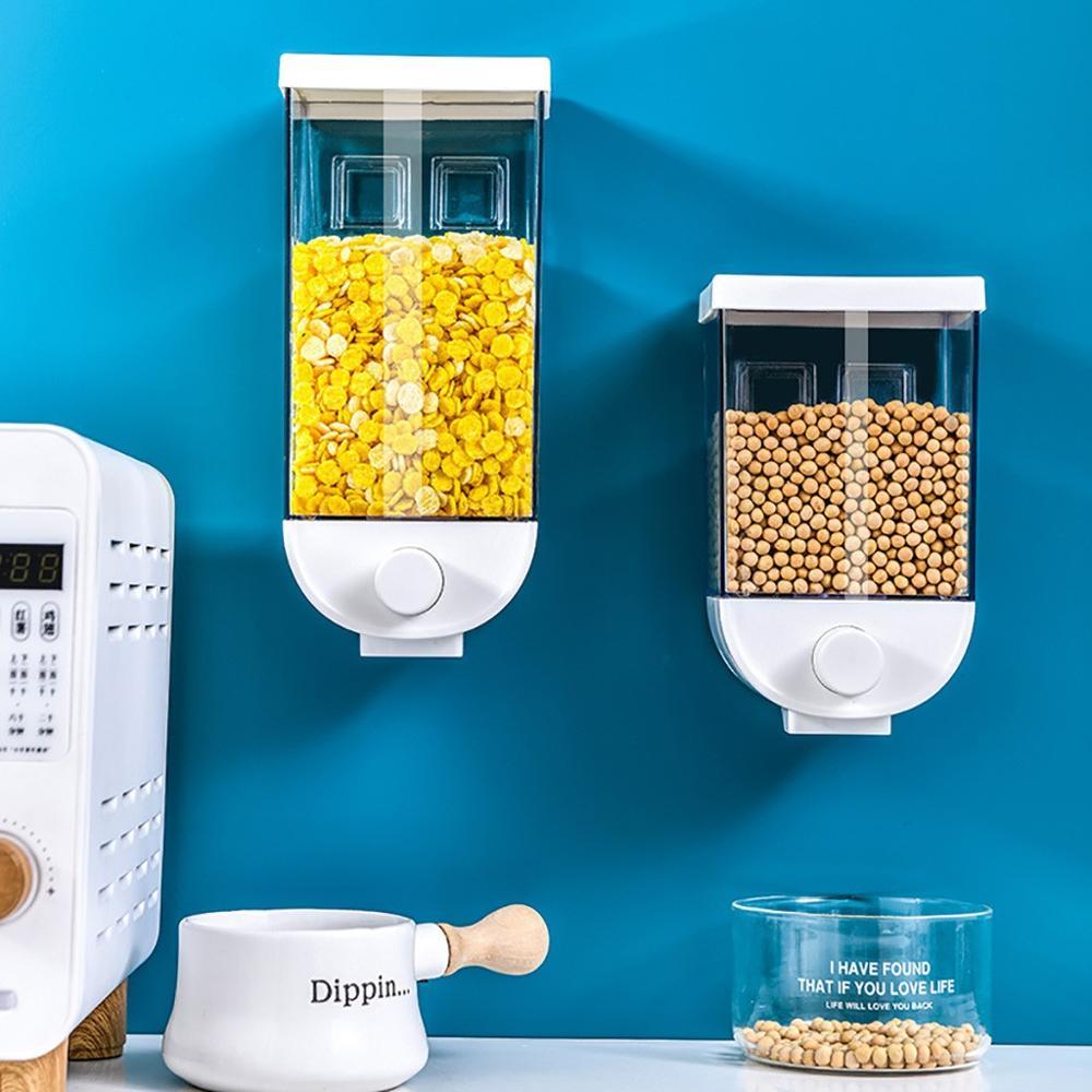 Kitchen Food Storage Box | Wall Cereal Dispenser.