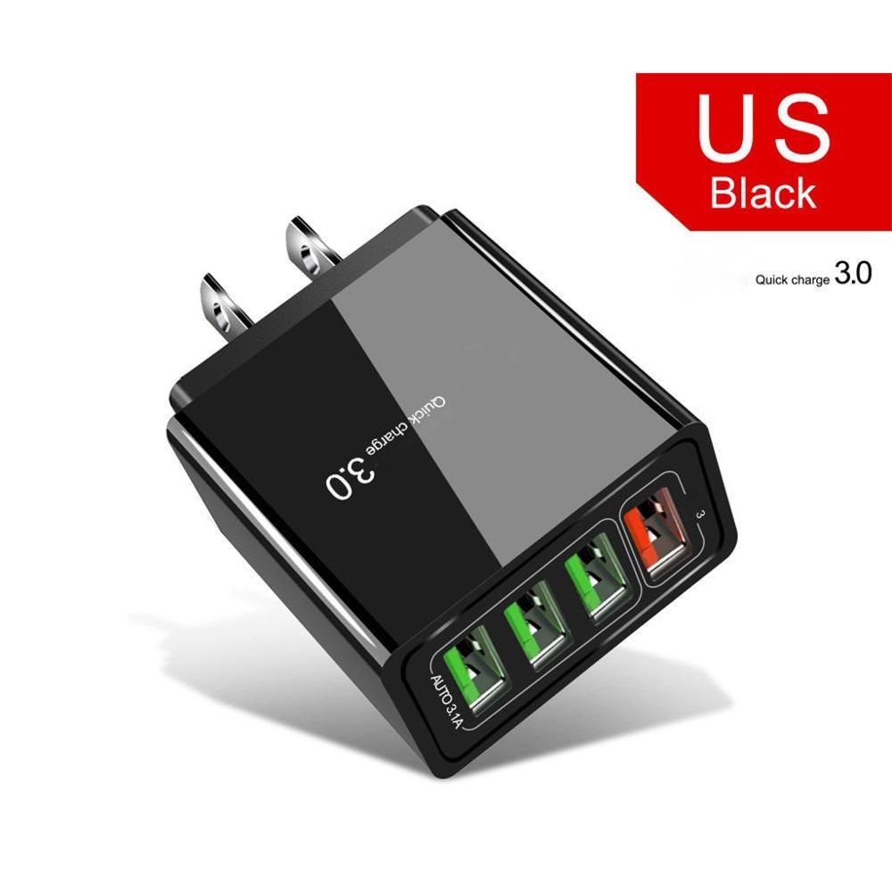 Illuminated USB Charger | 4-Port 3A Charging Adapter.