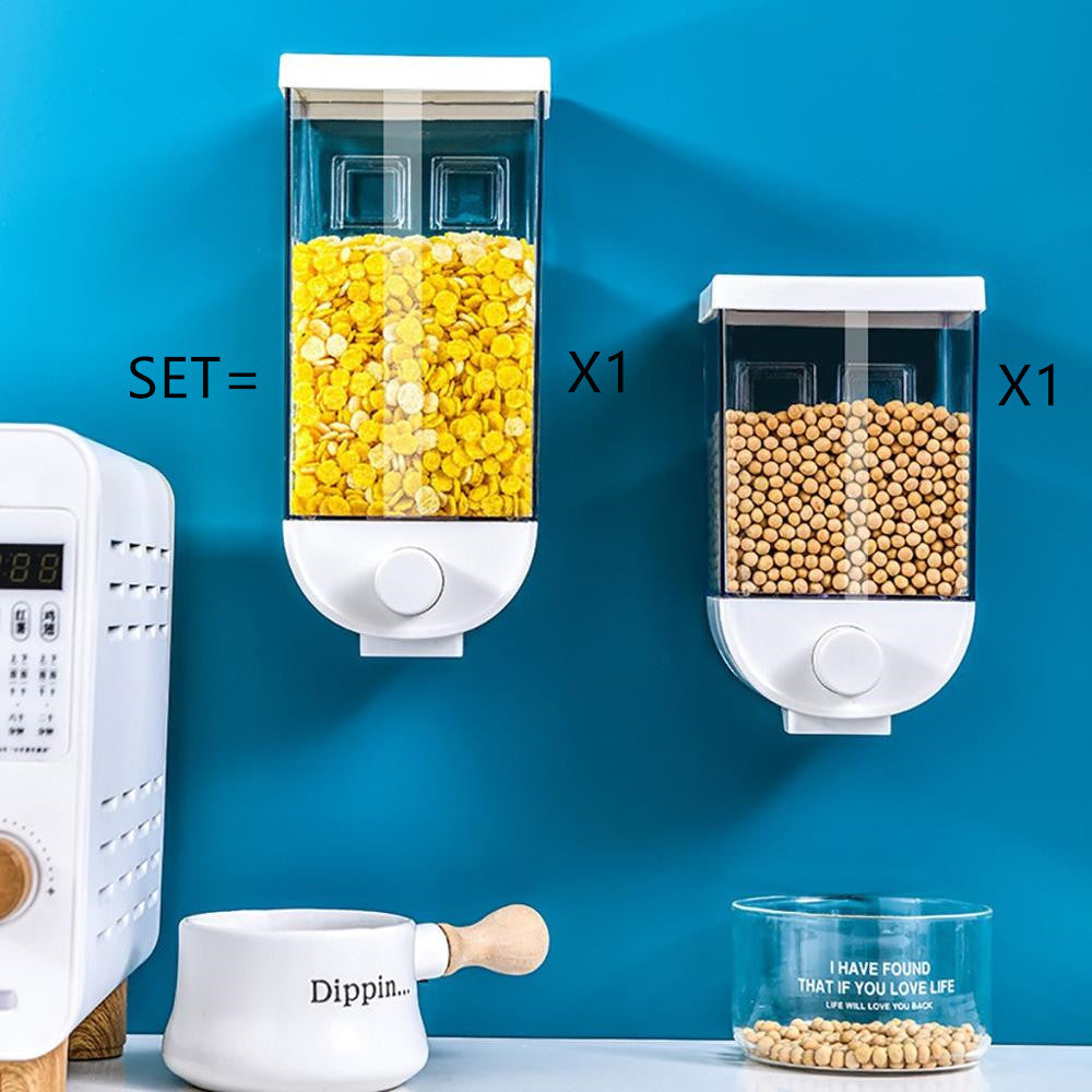 Kitchen Food Storage Box | Wall Cereal Dispenser.