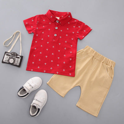 Anchor Print Kids Outfit | Nautical Children’s Clothing Set.