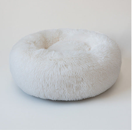 Plush Round Dog Bed | Small Pet Nest for Dogs & Cats.