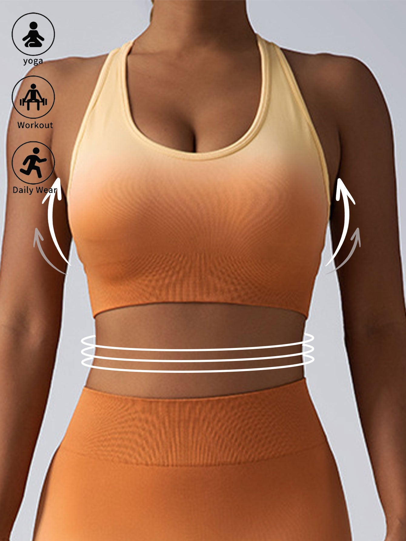 High Impact Sports Bra | Racerback Longline Workout Top.
