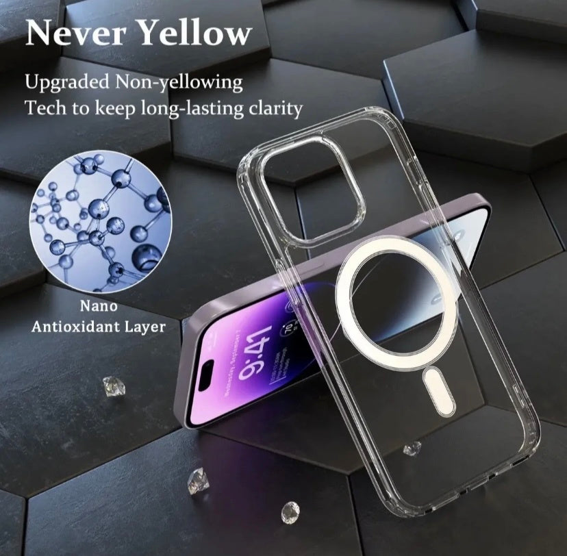 iPhone 15 | 14 Plus | Pro | Pro Max Case | MagSafe Compatible | Shockproof Magnetic Cover.