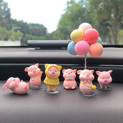 Cute Piggy Car Decoration | Creative Cartoon Car Accessory.