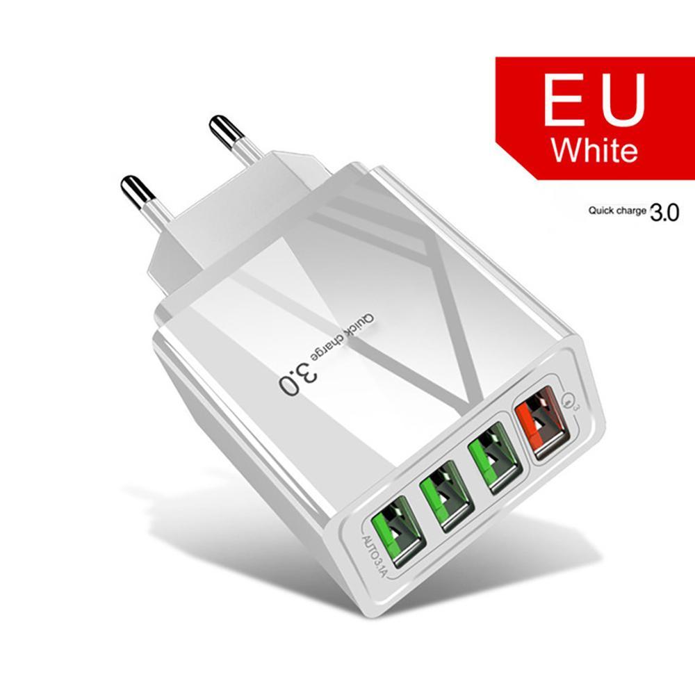 Illuminated USB Charger | 4-Port 3A Charging Adapter.