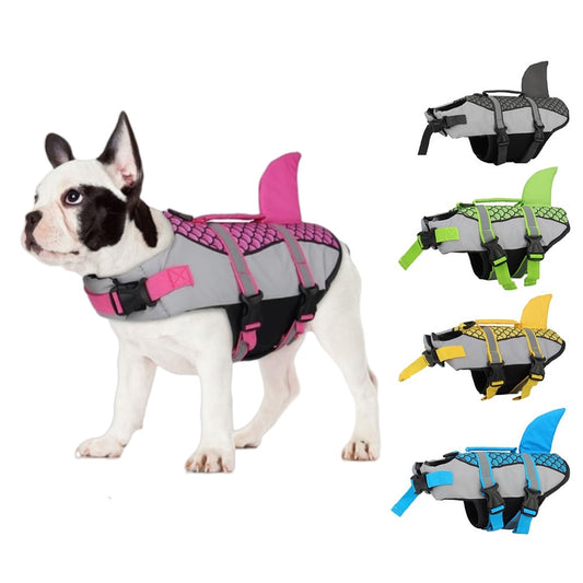 Shark Dog Life Jacket | Summer Swim Vest Harness.
