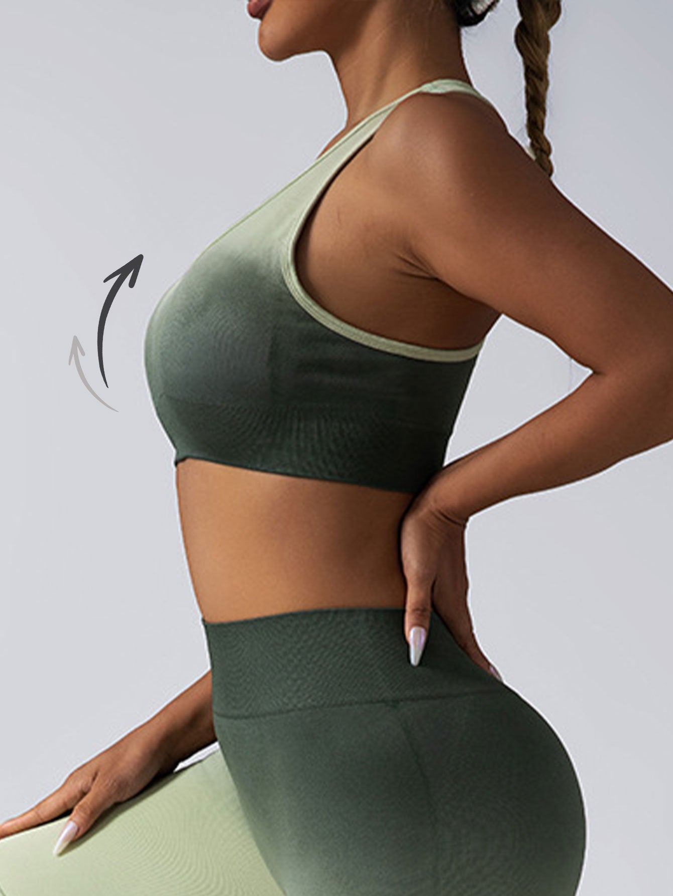 High Impact Sports Bra | Racerback Longline Workout Top.