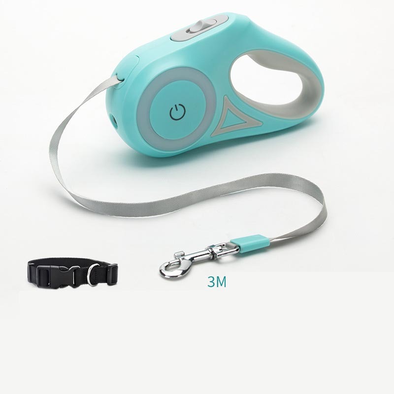 Dog Leash & Collar Set | Retractable Pet Lead with Light.