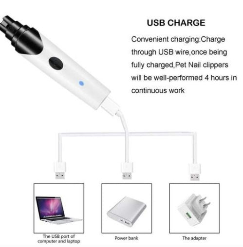 Electric Pet Nail Clippers | Dog & Cat Trimmer Tool.