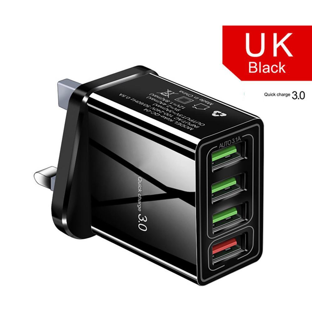 Illuminated USB Charger | 4-Port 3A Charging Adapter.