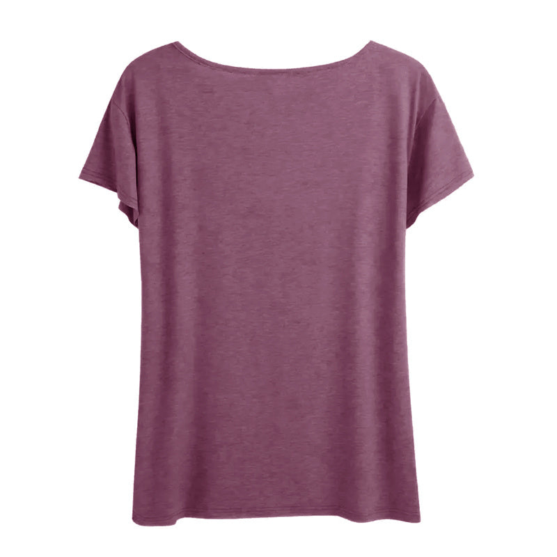 Women’s Round Neck T-Shirt | Short Sleeve Leopard Heart Print.