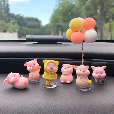 Cute Piggy Car Decoration | Creative Cartoon Car Accessory.