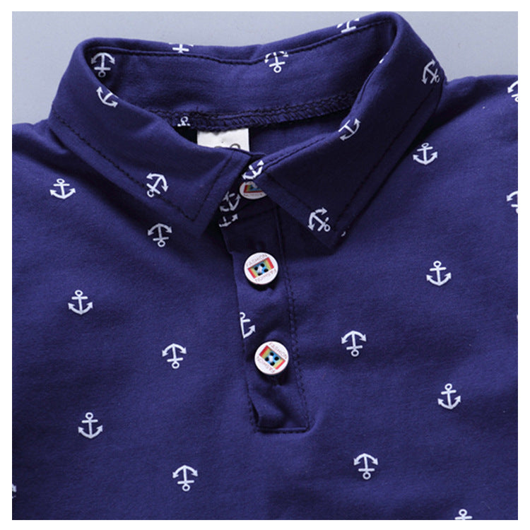 Anchor Print Kids Outfit | Nautical Children’s Clothing Set.