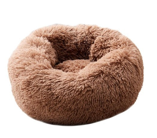 Plush Round Dog Bed | Small Pet Nest for Dogs & Cats.