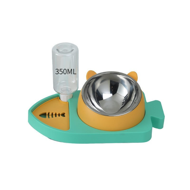 3-in-1 Fish Design Feeder | Pet Food & Water Dispenser.