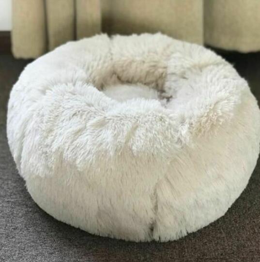 Plush Round Dog Bed | Small Pet Nest for Dogs & Cats.