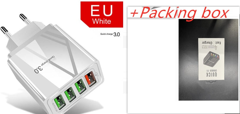 Illuminated USB Charger | 4-Port 3A Charging Adapter.