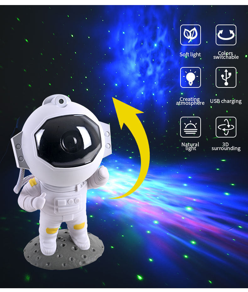 Galaxy Star Projector | Astronaut Night Light Decor.