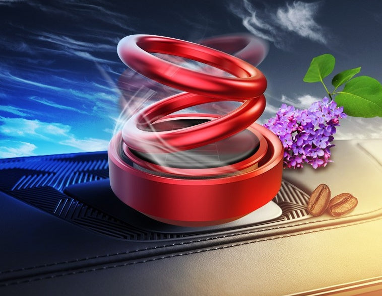 Rotating Solar Car Perfume | Dashboard Air Freshener.