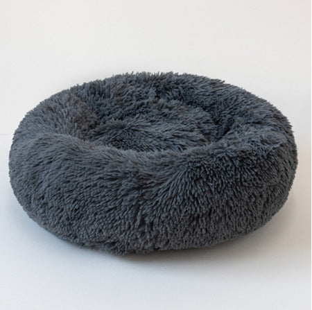 Plush Round Dog Bed | Small Pet Nest for Dogs & Cats.