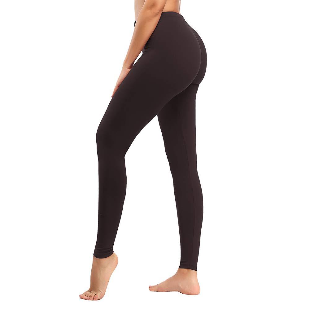 Leggings - Cropped Low-rise Solid Color Coffee.