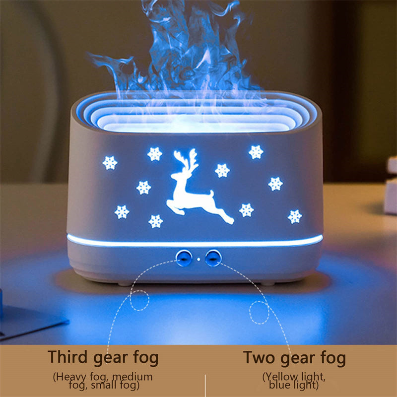 Elk Flame Humidifier | Diffuser & LED Christmas Decor.