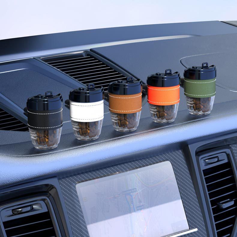 Car Coffee Bean Air Freshener | Solid Fragrance Accessory.