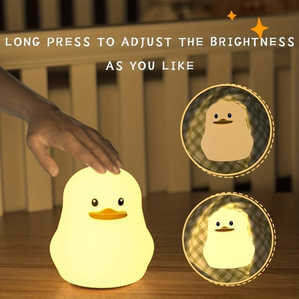 LED Rainbow Silicone Night Light | USB Pat Control Gift.