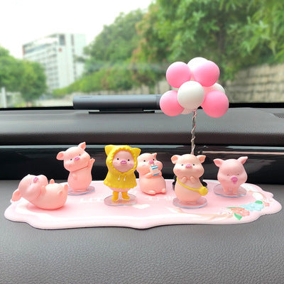 Cute Piggy Car Decoration | Creative Cartoon Car Accessory.