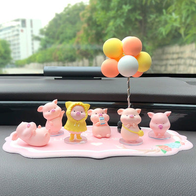 Cute Piggy Car Decoration | Creative Cartoon Car Accessory.