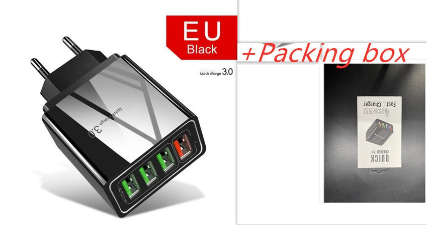 Illuminated USB Charger | 4-Port 3A Charging Adapter.
