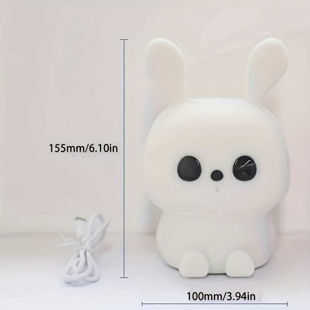 LED Rainbow Silicone Night Light | USB Pat Control Gift.